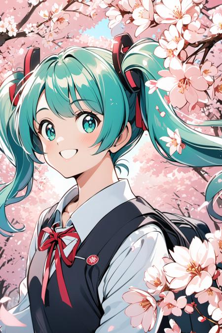 23702-1055564927-1girl, solo, hatsune miku, school uniform, green hair,cherry blossoms, cherry hair ornament, hanami, sakura,smile,looking at vie.png